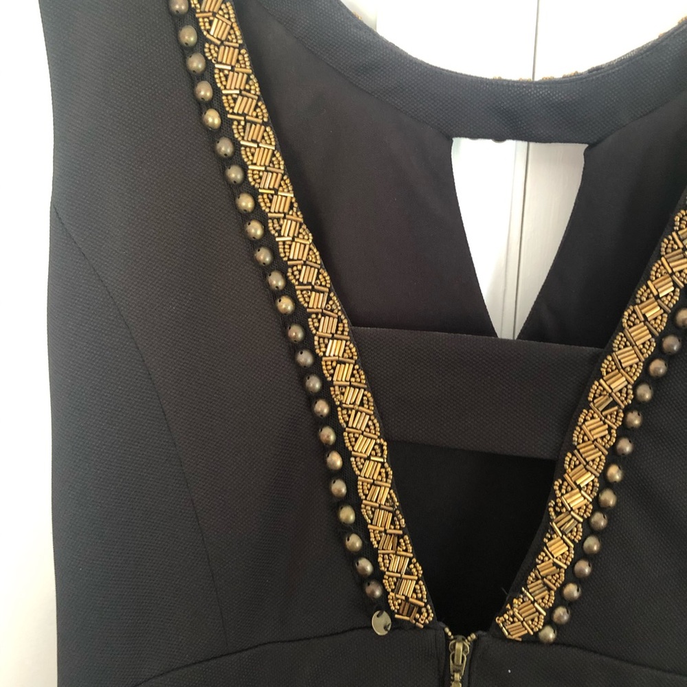 Black Dress With Keyhole & Beaded V back